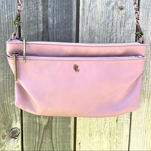 Elliot Lucca Pink Leather Shoulder Bag - Picture 1 of 8